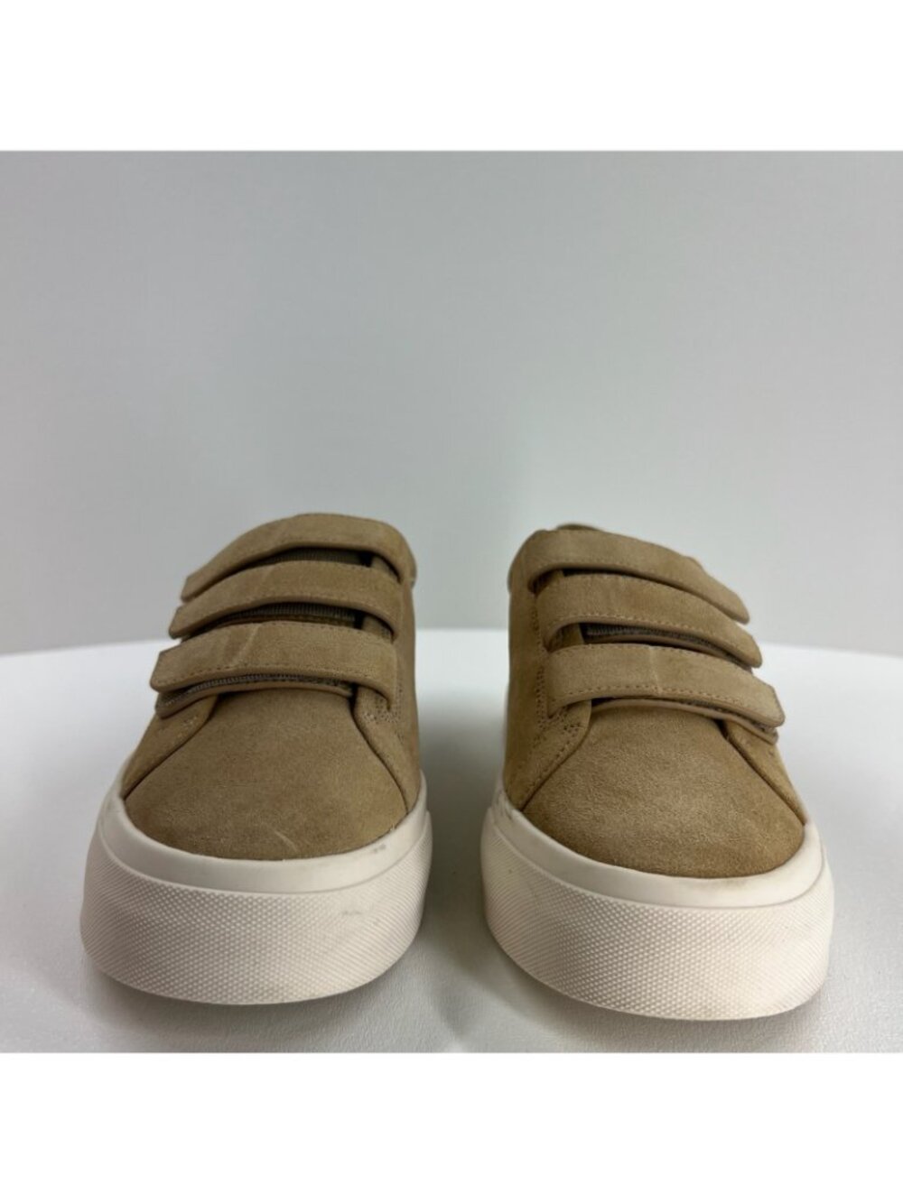 Vince Sunnyside Suede Platform Sneakers Women Size US 7 Multi Strap Sand Beige - Picture 2 of 12